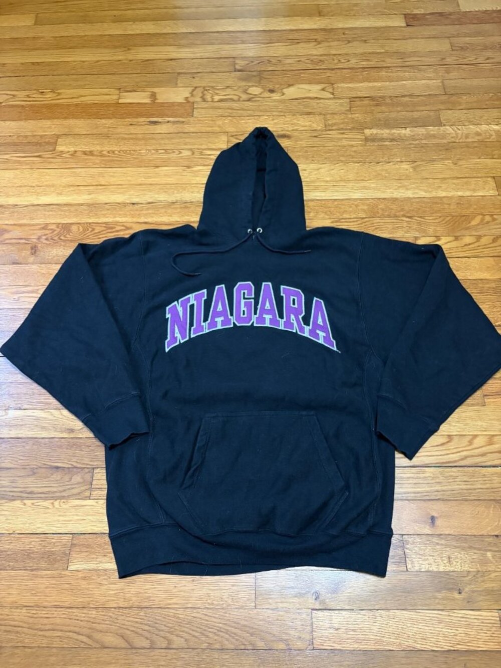 Steve & Barrys Mens Niagra University Hoodie Sweatshirt Sz Large Black Pullover